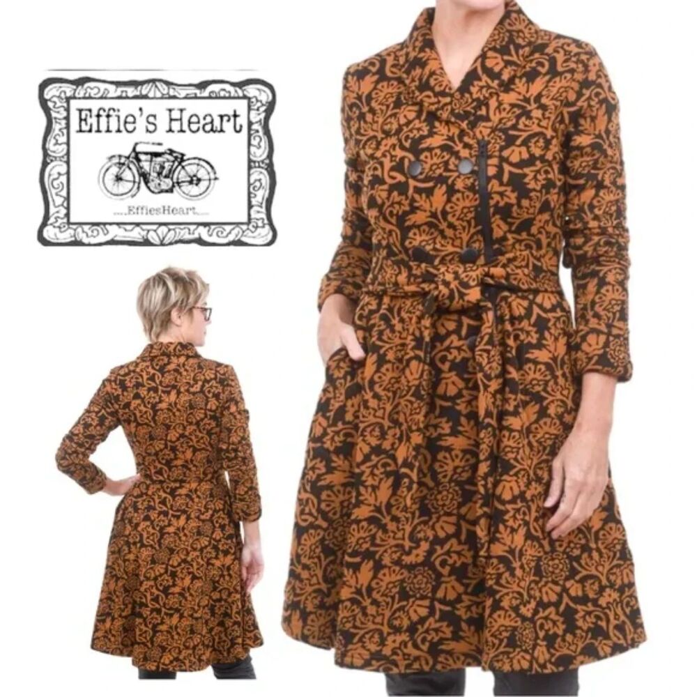 Effie’s Heart Emporium Coat Royal - Red/Black M - Picture 7 of 7